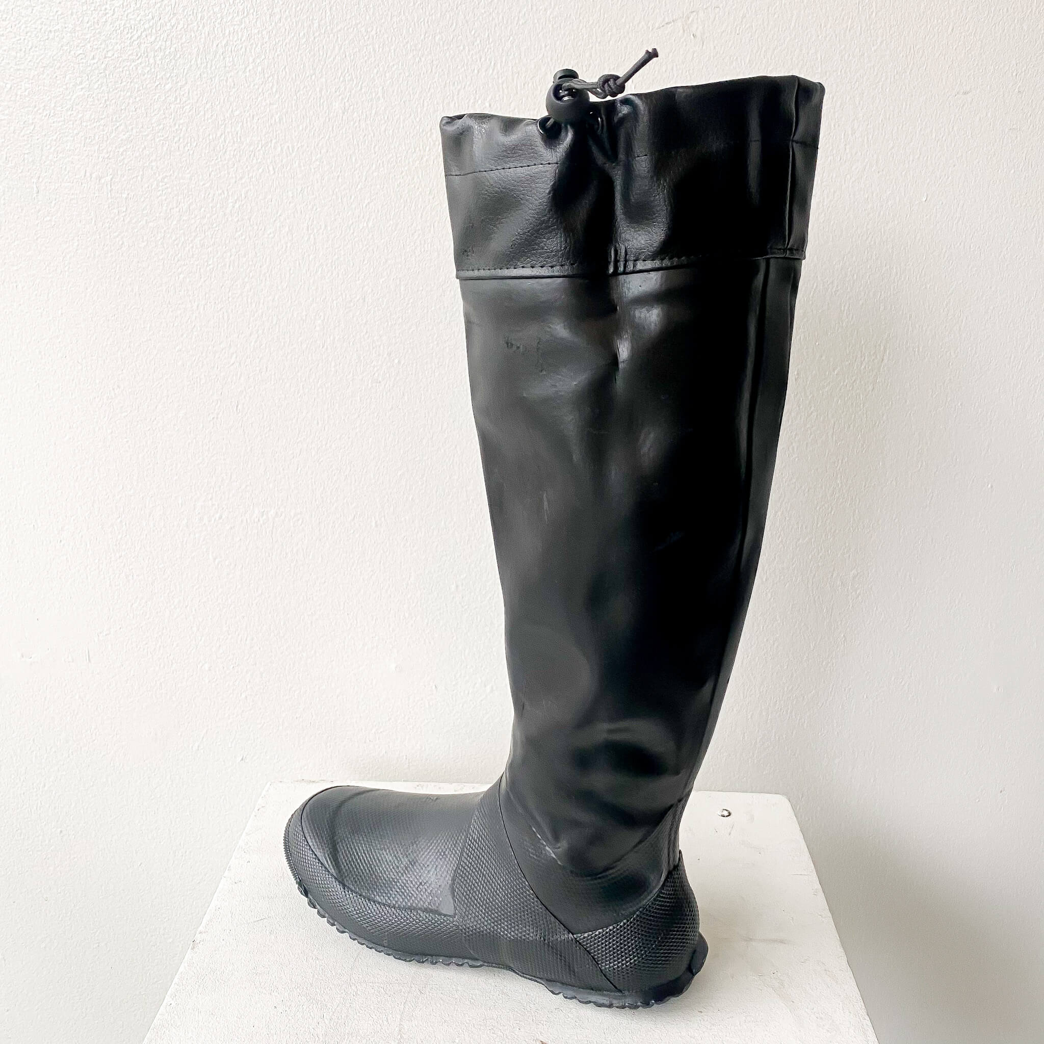 Folded down clearance rubber boots